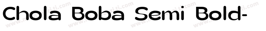 Chola Boba Semi Bold字体转换
